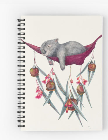 Lazy Days Wombat Spiral Notebook