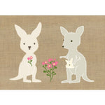 Kangaroo Family Super Cute Greeting Card