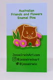 Wombat & Gumnut Blossom Hard Enamel Pin